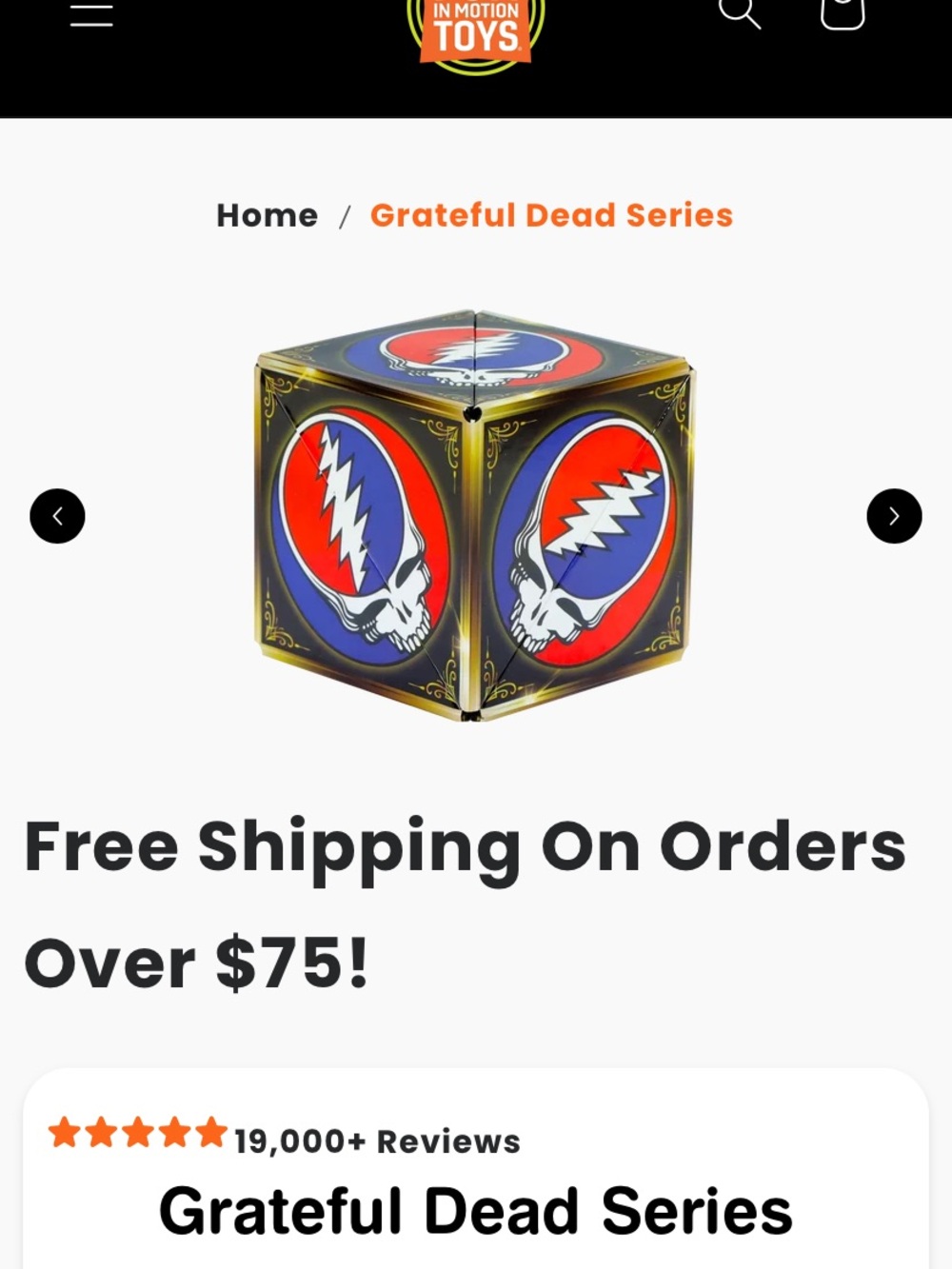 Grateful Dead Series Kids Toy Cube - Red & Blue